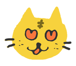 funny sticker of funny cat. sticker #5581097