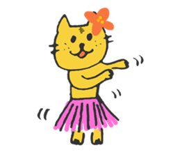 funny sticker of funny cat. sticker #5581107