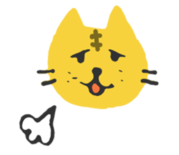 funny sticker of funny cat. sticker #5581108