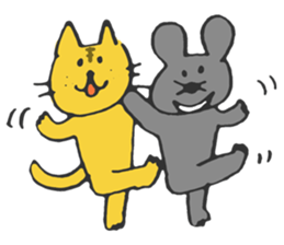 funny sticker of funny cat. sticker #5581112