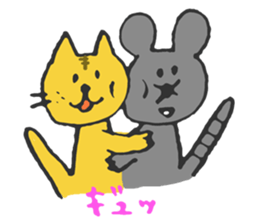 funny sticker of funny cat. sticker #5581114