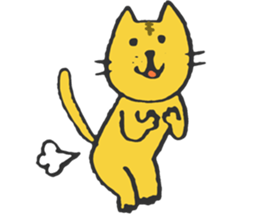 funny sticker of funny cat. sticker #5581117