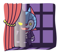 Dracula Cat Sticker sticker #5581523