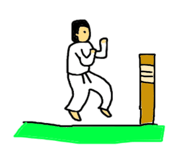 There is a KARATE game tomorrow. sticker #5583023