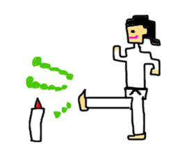 There is a KARATE game tomorrow. sticker #5583027