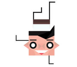 Paul- The Square face sticker #5583083