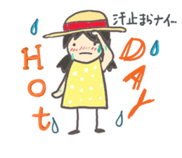 a soft sheep and agirl sticker #5583096