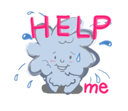 a soft sheep and agirl sticker #5583099