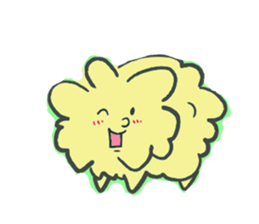 a soft sheep and agirl sticker #5583111