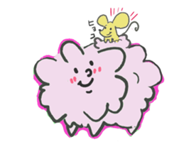 a soft sheep and agirl sticker #5583113