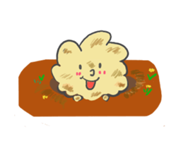 a soft sheep and agirl sticker #5583114