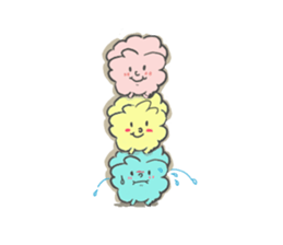 a soft sheep and agirl sticker #5583120