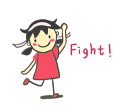 a soft sheep and agirl sticker #5583121