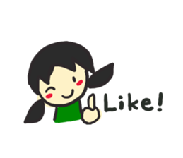 a soft sheep and agirl sticker #5583124