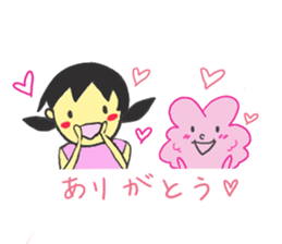 a soft sheep and agirl sticker #5583126