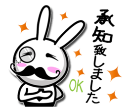 Gentleman rabbit Mr. carrots sticker #5583884