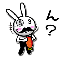 Gentleman rabbit Mr. carrots sticker #5583887