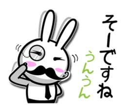 Gentleman rabbit Mr. carrots sticker #5583892