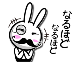 Gentleman rabbit Mr. carrots sticker #5583893