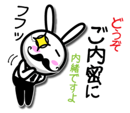Gentleman rabbit Mr. carrots sticker #5583897