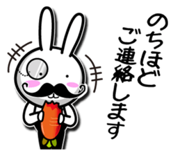 Gentleman rabbit Mr. carrots sticker #5583899