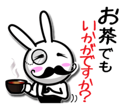 Gentleman rabbit Mr. carrots sticker #5583901