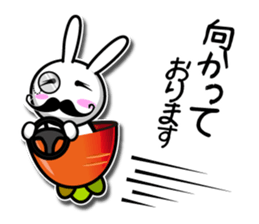 Gentleman rabbit Mr. carrots sticker #5583905
