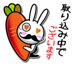 Gentleman rabbit Mr. carrots sticker #5583906