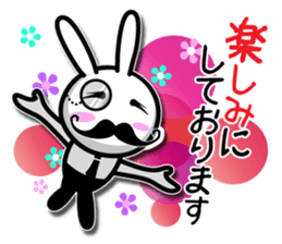 Gentleman rabbit Mr. carrots sticker #5583907