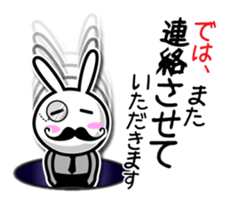 Gentleman rabbit Mr. carrots sticker #5583915