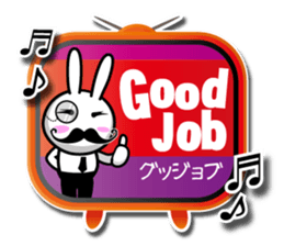Gentleman rabbit Mr. carrots sticker #5583916