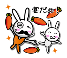 Gentleman rabbit Mr. carrots sticker #5583922
