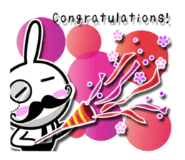 Gentleman rabbit Mr. carrots sticker #5583923