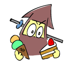 Funny squid ninja sticker #5584094