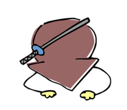 Funny squid ninja sticker #5584096