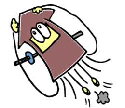Funny squid ninja sticker #5584102