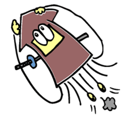 Funny squid ninja sticker #5584102