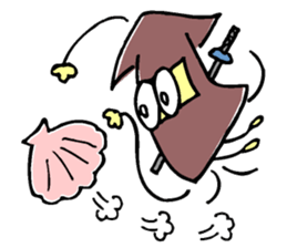 Funny squid ninja sticker #5584107