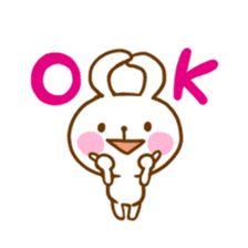 Good listener rabbit sticker #5584263