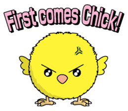 The Round chick English version sticker #5584644