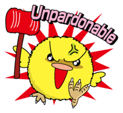 The Round chick English version sticker #5584654