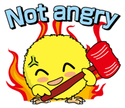 The Round chick English version sticker #5584655