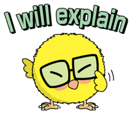 The Round chick English version sticker #5584656