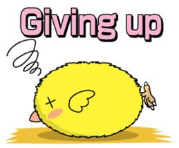 The Round chick English version sticker #5584660