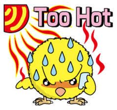 The Round chick English version sticker #5584665