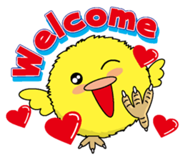 The Round chick English version sticker #5584666