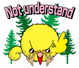 The Round chick English version sticker #5584669