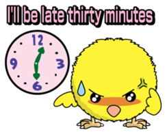 The Round chick English version sticker #5584672