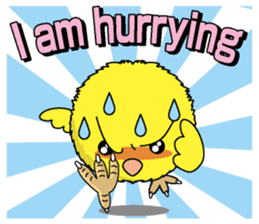 The Round chick English version sticker #5584673