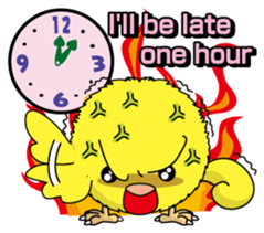 The Round chick English version sticker #5584677